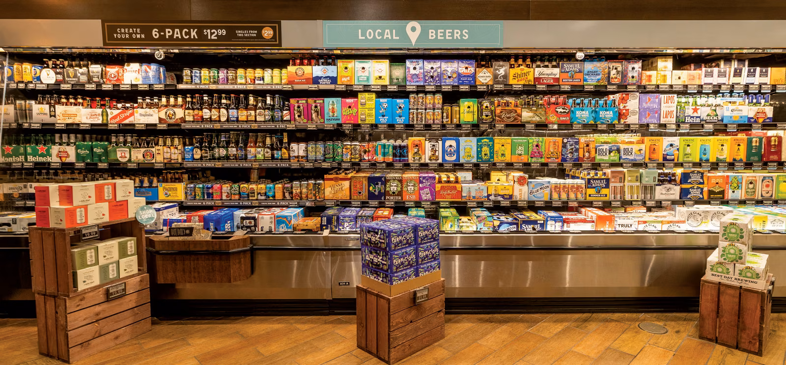 Beer shelves at The Fresh Market